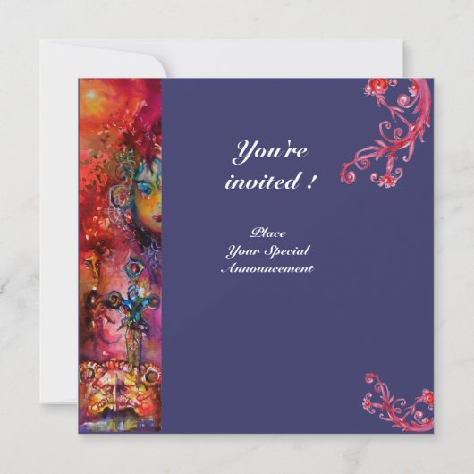 エクスカリバー、真っ赤、紫 招待状 (裏面)