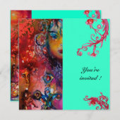 エクスカリバー、真っ赤、青 招待状 (正面/裏面)