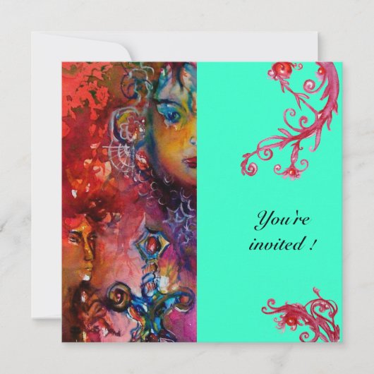 エクスカリバー、真っ赤、青 招待状 (正面)