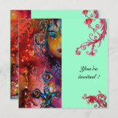 エクスカリバー、真っ赤、青 招待状 (正面/裏面)