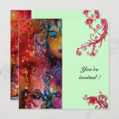 エクスカリバー、真っ赤、青 招待状 (正面/裏面)