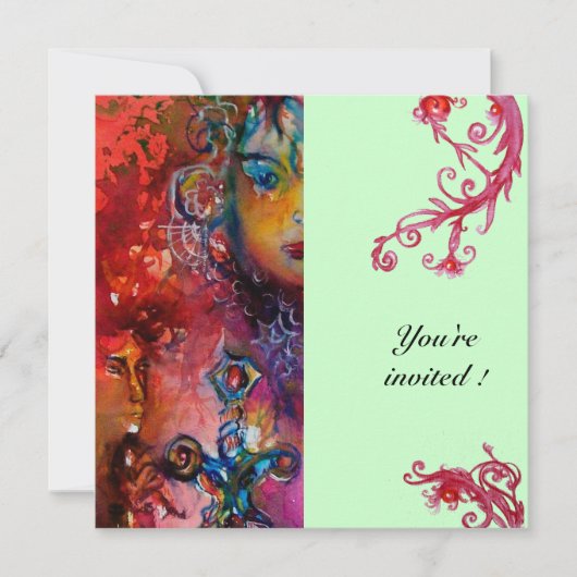 エクスカリバー、真っ赤、青 招待状 (正面)