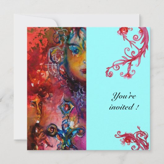 エクスカリバー、真っ赤、青 招待状 (正面)