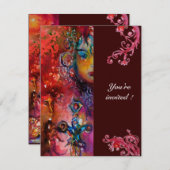 エクスカリバー、真っ赤、黒 招待状 (正面/裏面)