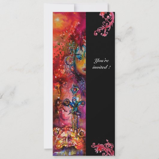 エクスカリバー、真っ赤、黒 招待状 (正面)