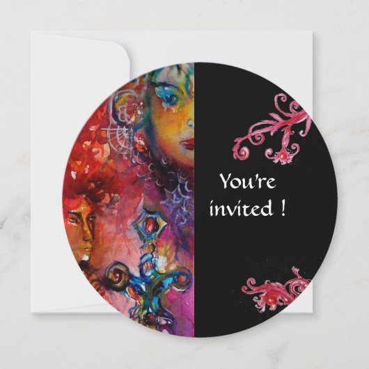 エクスカリバー、真っ赤、黒 招待状 (正面)