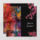 エクスカリバー、真っ赤、黒 招待状 (正面/裏面)