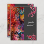 エクスカリバー、真っ赤、黒 招待状 (正面/裏面)