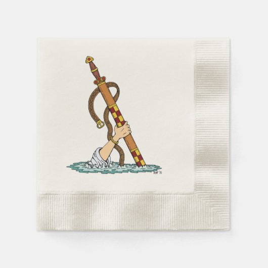 エクスカリバー 縁ありカクテルナプキン (正面)