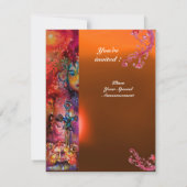 エクスカリバー 輝く真っ赤 ピンク 青 オレンジ 招待状 (裏面)