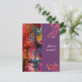 エクスカリバー、鮮やかな赤、ピンク紫 招待状 (スタンド正面)