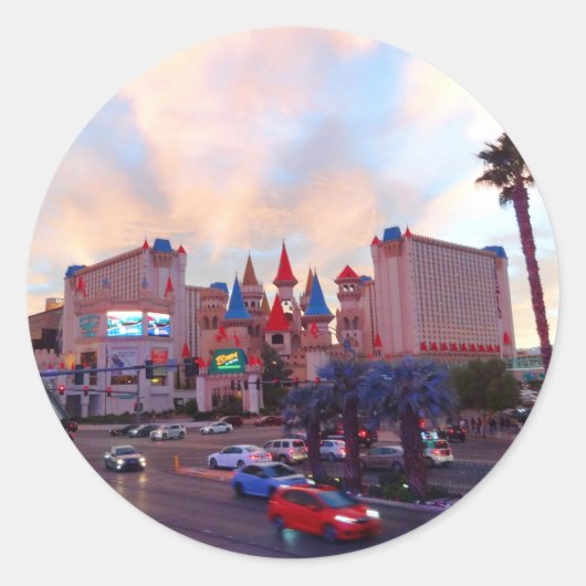 エクスカリブールホテル#3-3ステッカー ラウンドシール (正面)