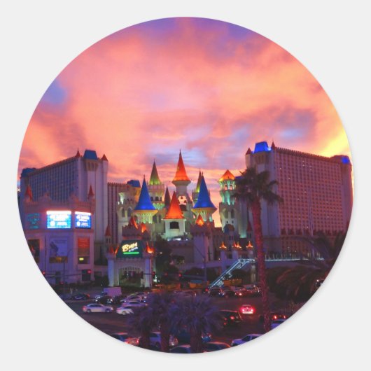 エクスカリブールホテル#4ステッカー ラウンドシール (正面)