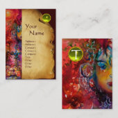 エクスカリブールモノグラムパーチメントイエロートパズジェム 名刺 (正面/裏面)