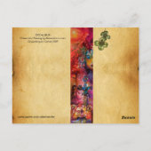 エクスカリブールモノグラムパーチメントサンパトリックの日 ポストカード (裏面)