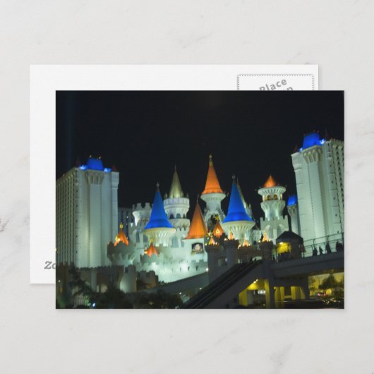 エクスカリブールラスベガスフォトポストカード ポストカード (正面/裏面)