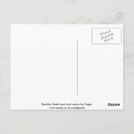 エクスカリブールラスベガス ポストカード (裏面)