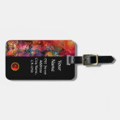 エクスカリブールレッドルビーモノグラムパープルブルー ラゲッジタグ (正面横)