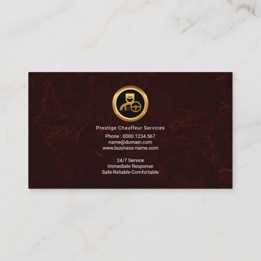 エクスキサイトパーフェクトレッドマーブルグランジ運転手 名刺 (裏面)