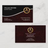 エクスキサイトパーフェクトレッドマーブルグランジ運転手 名刺 (正面/裏面)