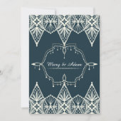 エクスキサイトレースアールデコスタイル結婚式招待状 招待状 (正面)