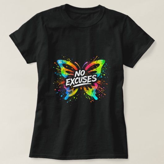 エクスキューズ不要のバタフライシャツ 0047698-FB Tシャツ (デザイン正面)