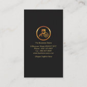 エクスクイシスタイリッシュットルミニアス金ゴールドストライプ運転手 名刺 (裏面)