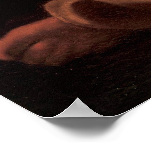 エクスタシーのアッシジの聖フランシスby Caravaggio ポスター (角)