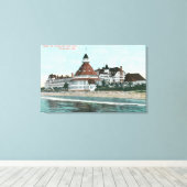 エクステリアビューオブホテルデルコロナドfrom Pier キャンバスプリント (インサイチュ (ウッドフロア))