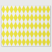 エクストララージイエローとホワイトハーレクイン ラッピングペーパー (フラット)