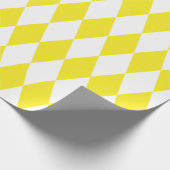 エクストララージイエローとホワイトハーレクイン ラッピングペーパー (角)