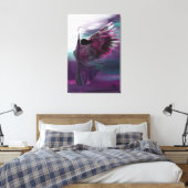 エクストララージクリスチャン抽象芸術エンジェルパープル キャンバスプリント (インサイチュ (寝室))