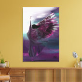 エクストララージクリスチャン抽象芸術エンジェルパープル キャンバスプリント (インサイチュ (リビング))