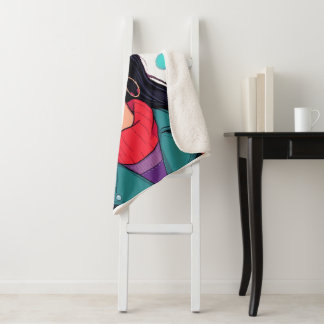 エクストララージコージーシャーパブランケット – 秋のガールアート シェルパブランケット