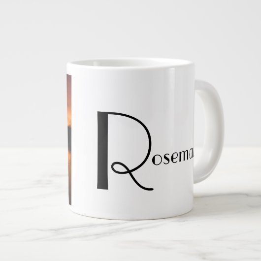 エクストララージパーソナライズされたフォトコーヒーマグ ジャンボコーヒーマグカップ (正面右)