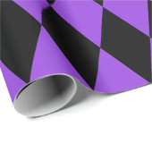 エクストララージブラックとパープルハーレクイン ラッピングペーパー (ロールコーナー)