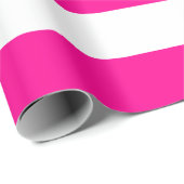エクストララージホットピンクと白ストライプ色 ラッピングペーパー (ロールコーナー)