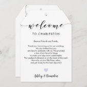 エクストララージ結婚の歓迎ラベル、レターの旅程 (正面/裏面)