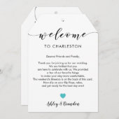 エクストララージ結婚の歓迎ラベル、レターの旅程 (正面/裏面)