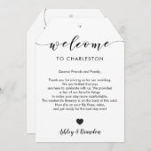 エクストララージ結婚の歓迎ラベル、レターの旅程 (正面/裏面)