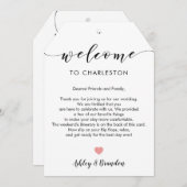 エクストララージ結婚の歓迎ラベル、レターの旅程 (正面/裏面)