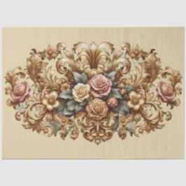 エクストララージ金ゴールドバロックフローラの分離 薄葉紙