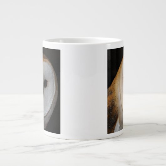 エクストララージ20オズ。ホワイトバーンフクロムグ ジャンボコーヒーマグカップ (正面)