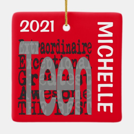 エクストラ10代のネアカスタムオーナメント セラミックオーナメント (裏面)