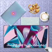 エクストラ・マイル行け！やる気を起こさせるインスパイア抽象芸術 デスクマット