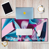 エクストラ・マイル行け！やる気を起こさせるインスパイア抽象芸術 デスクマット