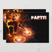 エクストリークールム·フレーミングDJパーティの招待状。 招待状 (正面/裏面)