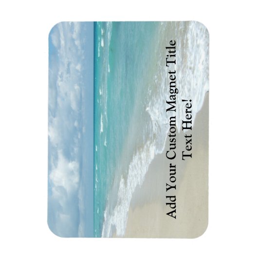 エクストリームくつろぎビーチビューホワイトサンド マグネット (縦)