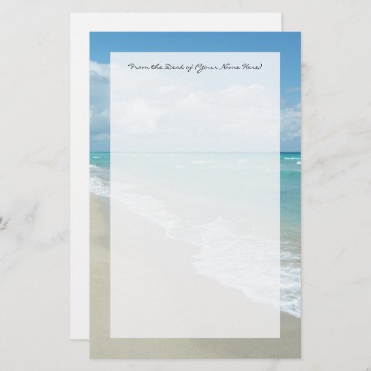 エクストリームくつろぎビーチビューホワイトサンド 便箋 (正面/裏面)