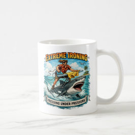 エクストリームアイロニングシャークマグ コーヒーマグカップ